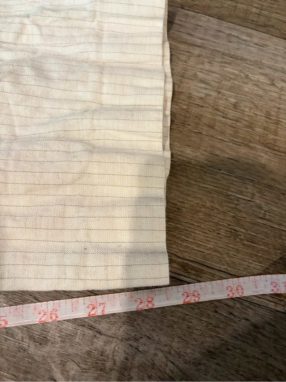 Banana Republic Cream Pinstripe Linen and Cotton Pants Lightweight Breathable